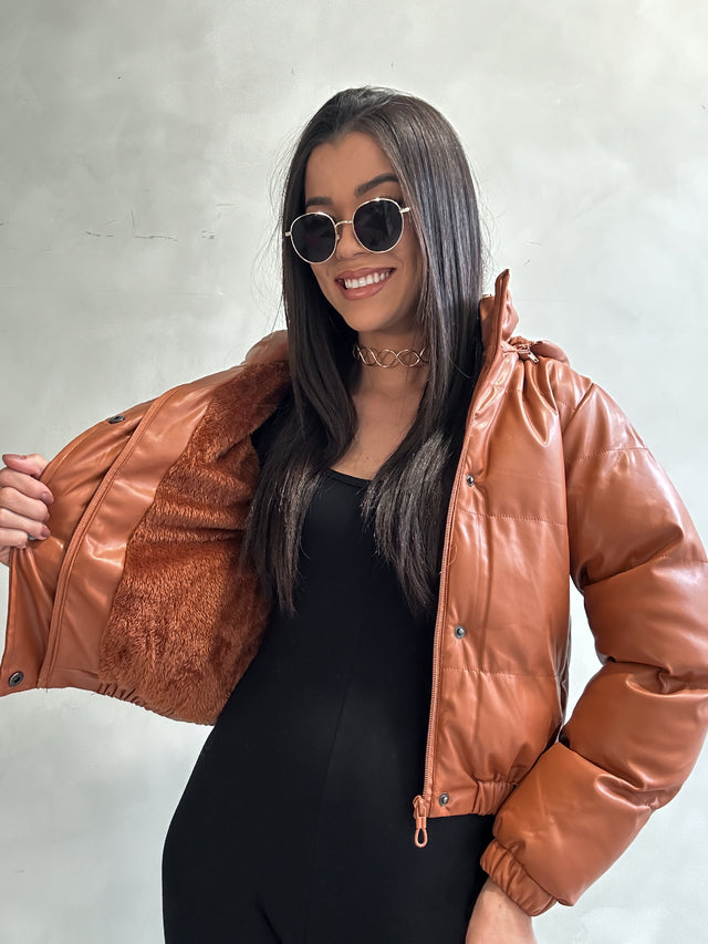 Jaqueta Puffer Couro