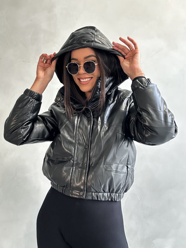 Jaqueta Puffer Couro