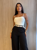 Body Básico Feminino em Poliamida Bia