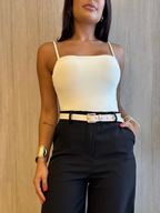 Body Básico Feminino em Poliamida Bia