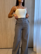 Body Básico Feminino em Poliamida Bia