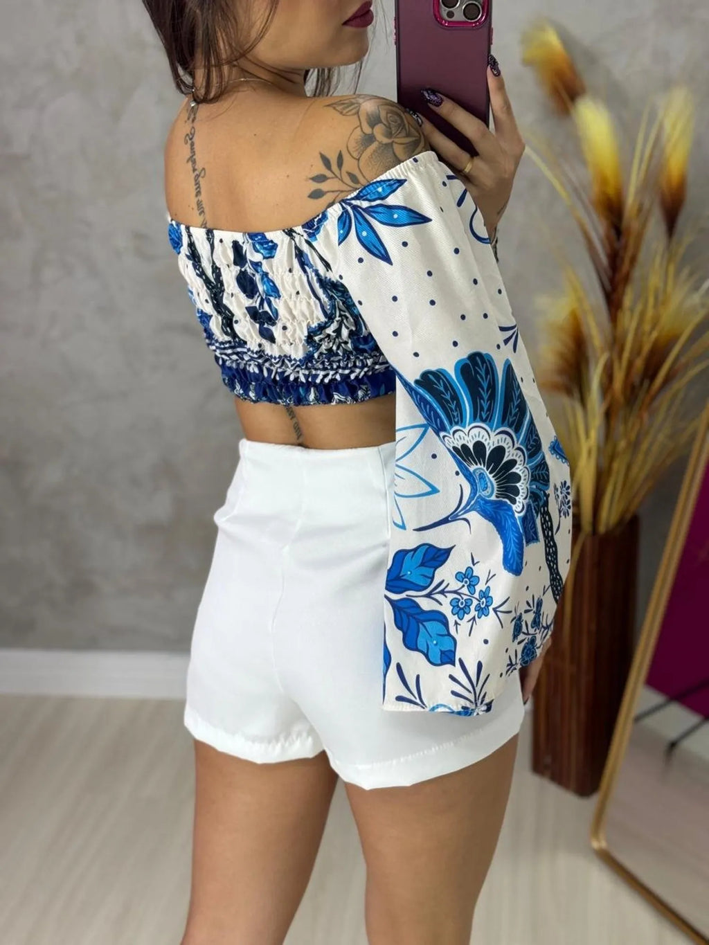 Short Alfaiataria Zara Curto chumbo