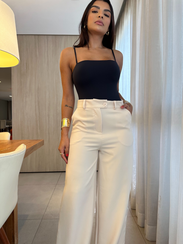 Body Básico Feminino em Poliamida Bia