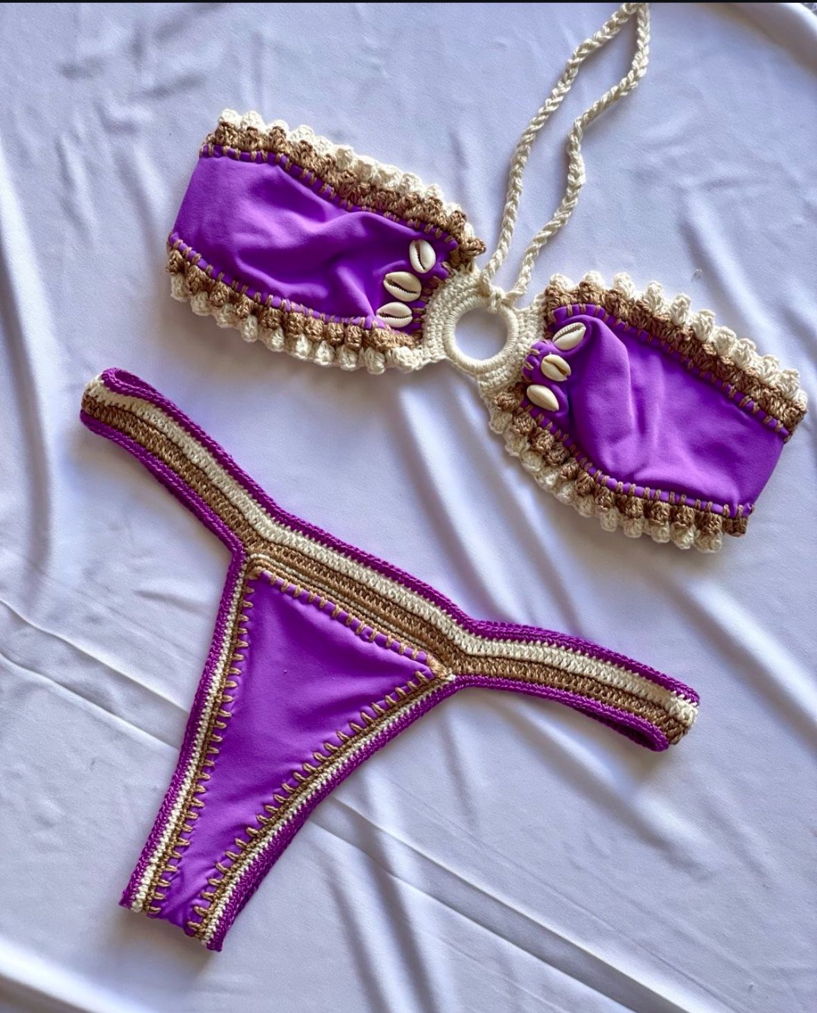 Biquíni tecido lilás