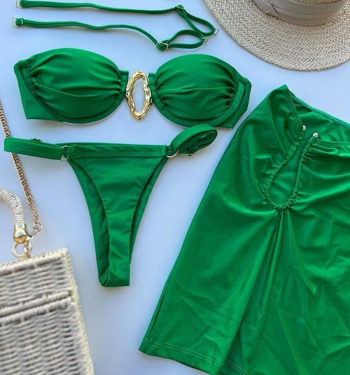 Biquíni com Saída de Praia - Verde