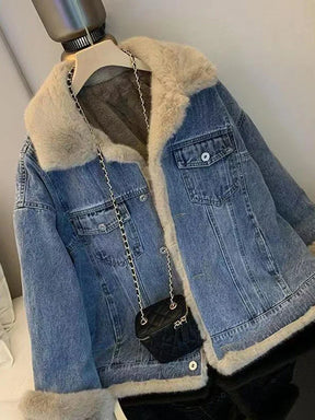 Jaqueta Feminina Jeans de pele