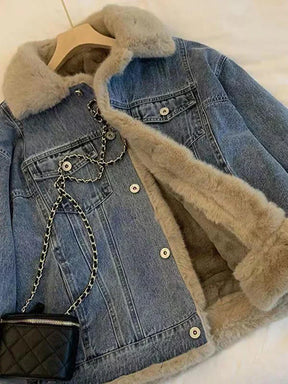 Jaqueta Feminina Jeans de pele