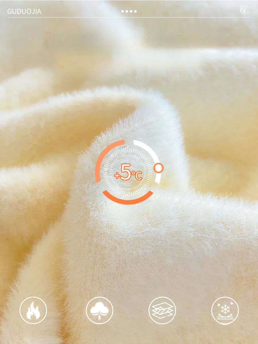 Casaco Feminino com Forro de Veludo Engrossado