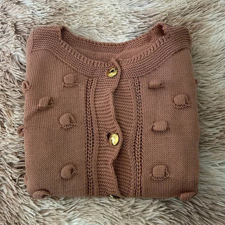 Casaco De Frio Luxo Com Detalhes e Botões De Tricot Tendência 2025