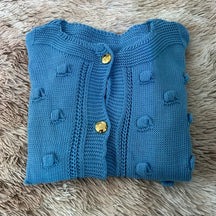 Casaco De Frio Luxo Com Detalhes e Botões De Tricot Tendência 2025
