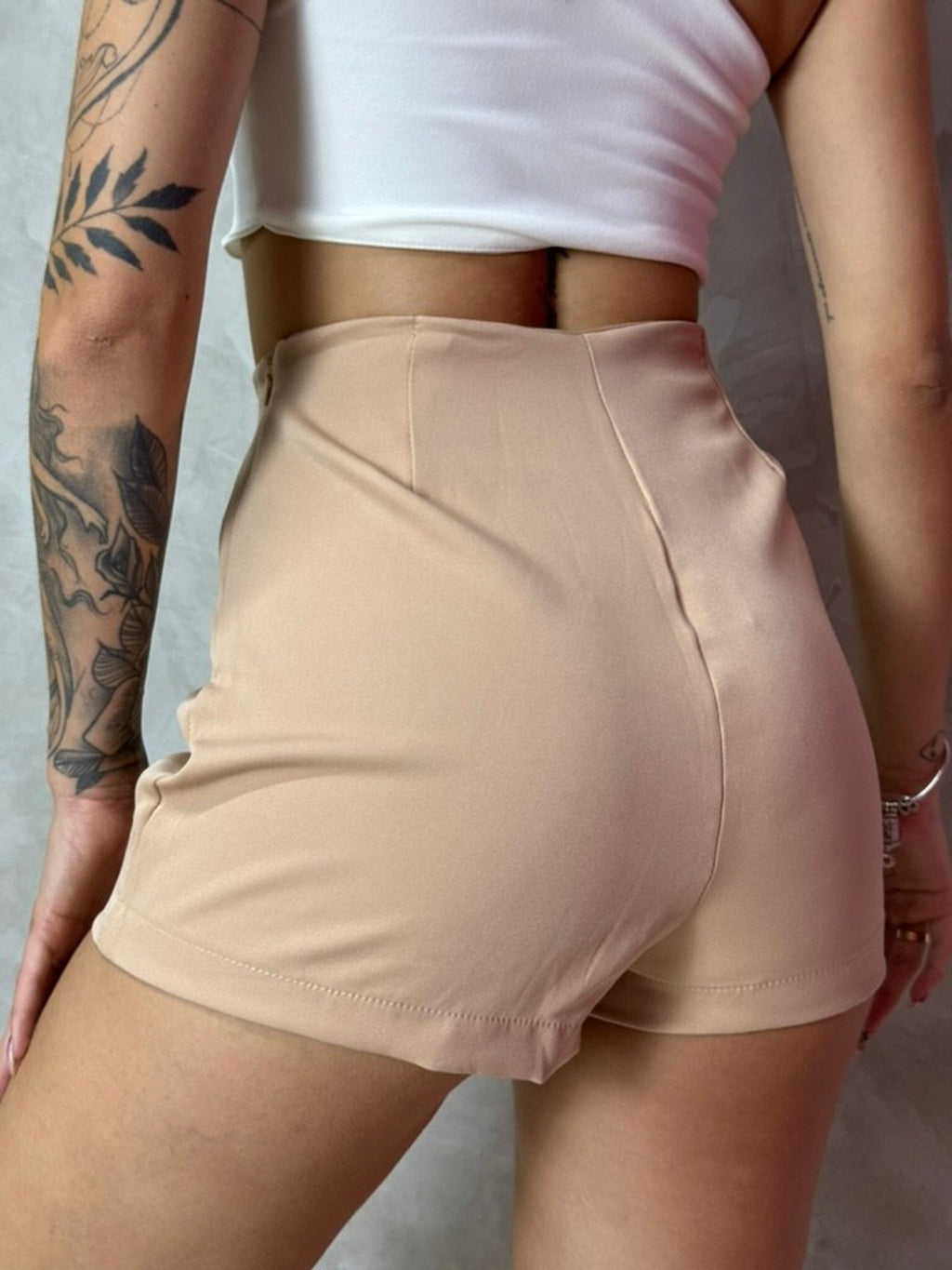 Short Alfaiataria Zara Curto chumbo