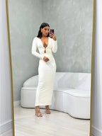 Vestido Decote Fivela