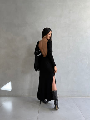 Vestido Manga Costas Nua