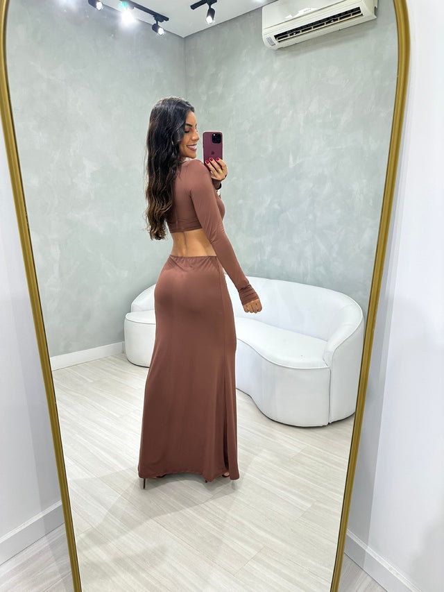 Vestido Longo Ombreira