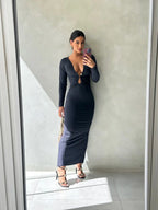 Vestido Decote Fivela