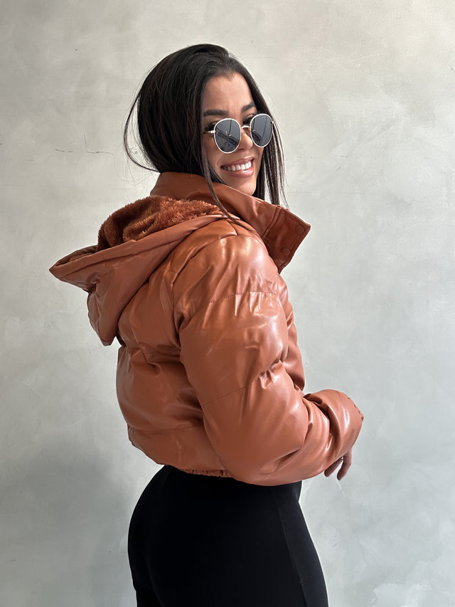 Jaqueta Puffer Couro