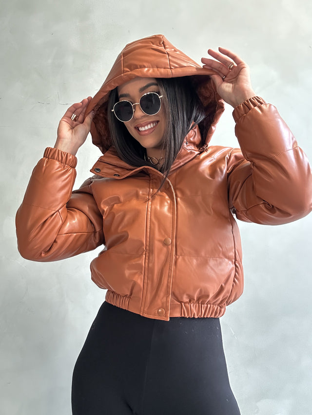 Jaqueta Puffer Couro