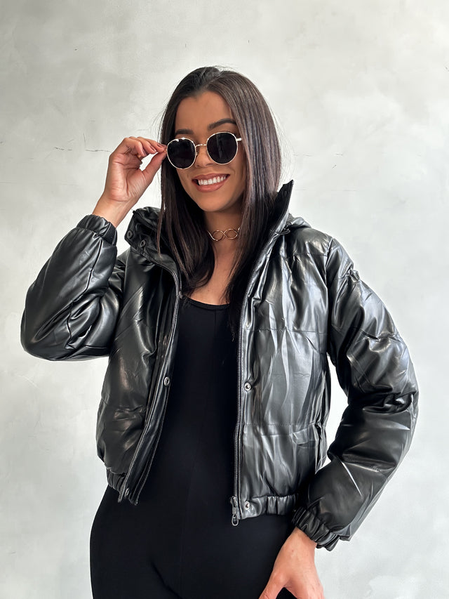 Jaqueta Puffer Couro