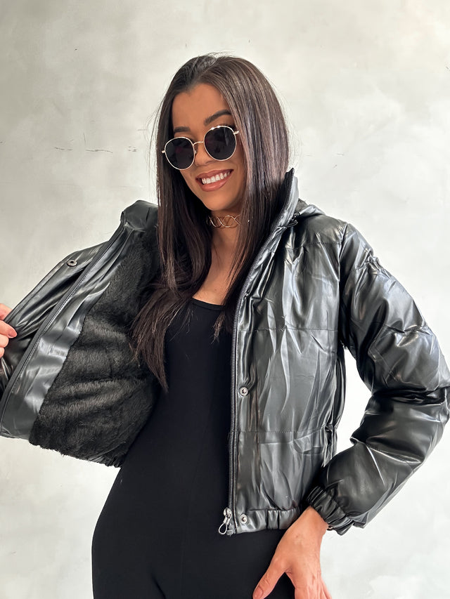 Jaqueta Puffer Couro