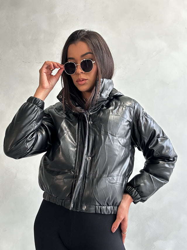 Jaqueta Puffer Couro
