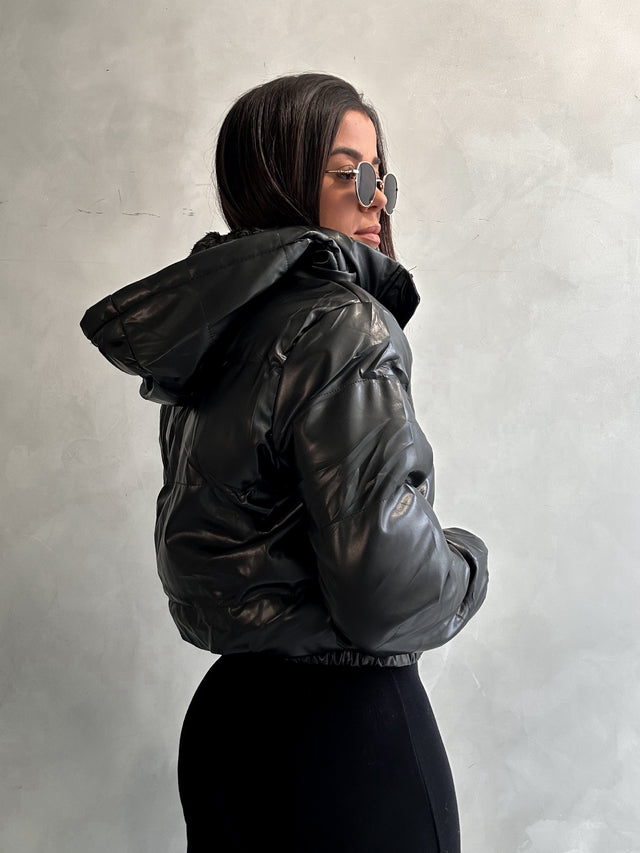 Jaqueta Puffer Couro