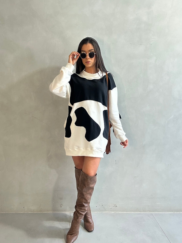 Vestido Cow Print