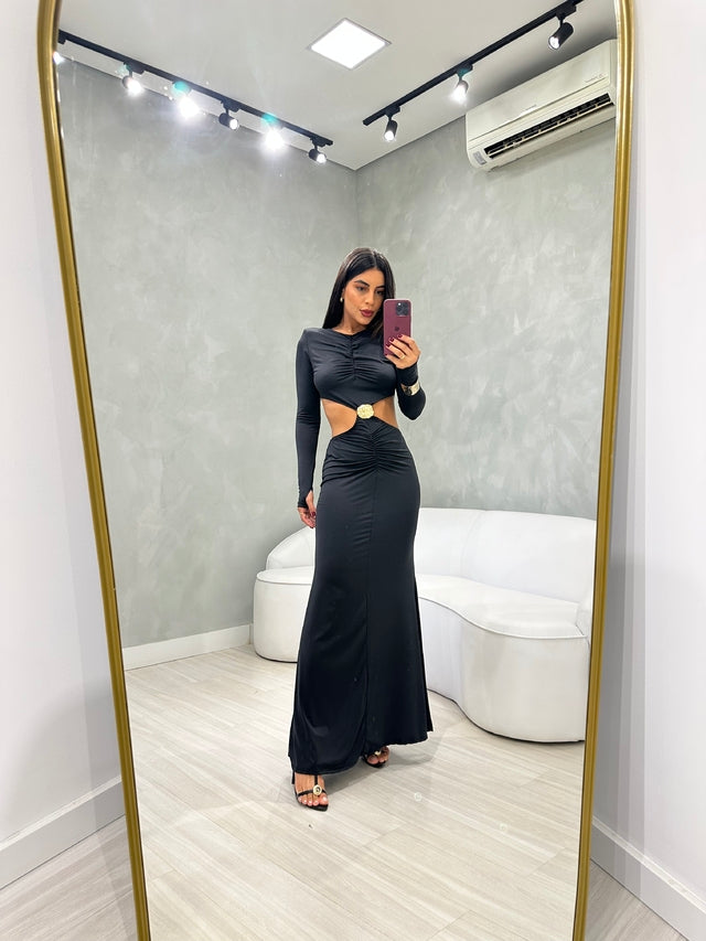 Vestido Longo Ombreira