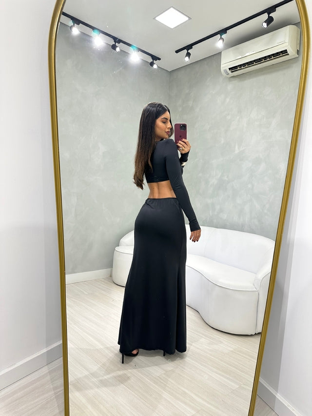 Vestido Longo Ombreira